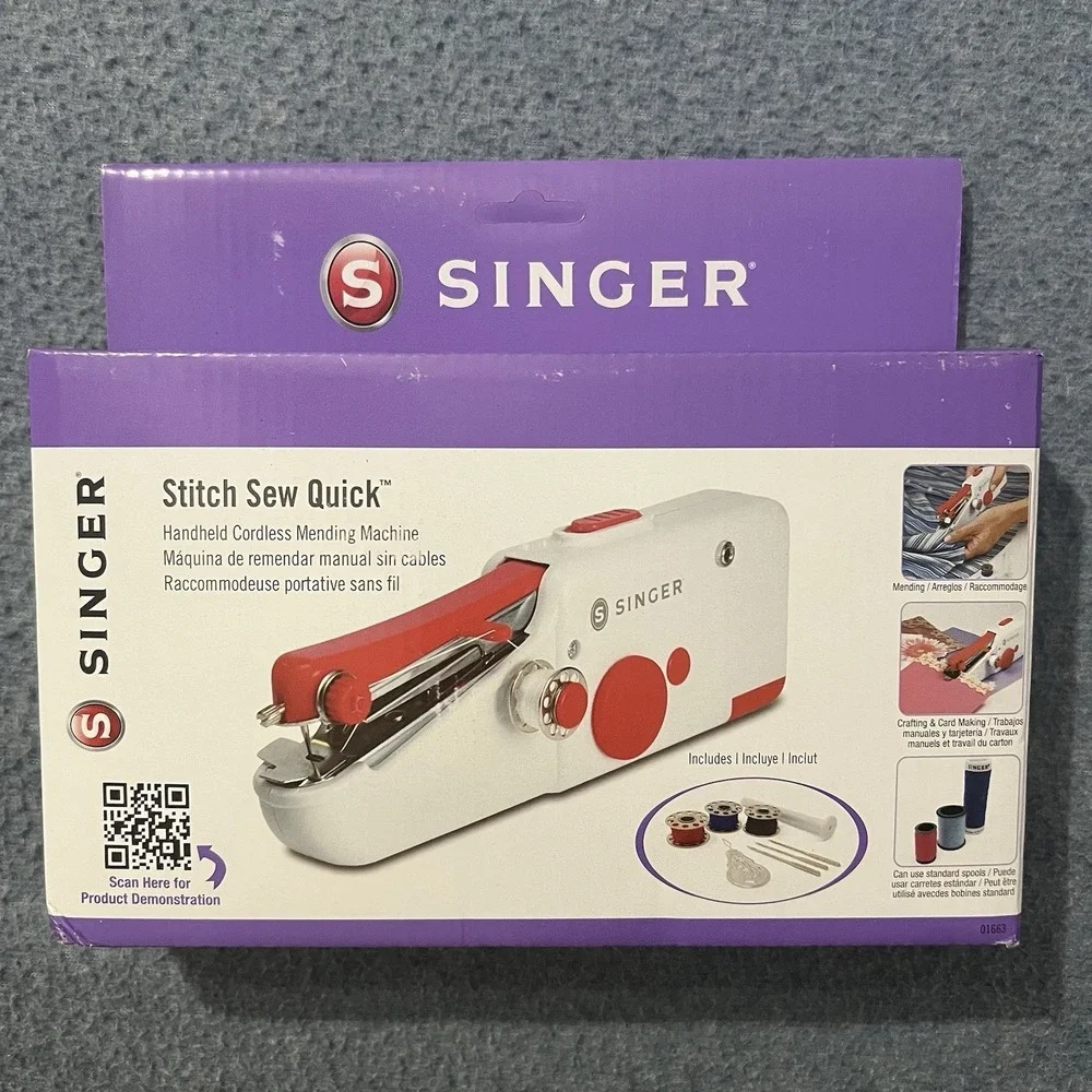 NEW Singer Stitch Sew Quick Handheld Cordless Mending Machine, In Box